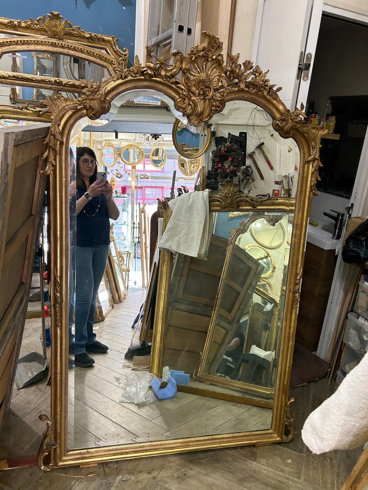 Miroir d'époque Napoléon III