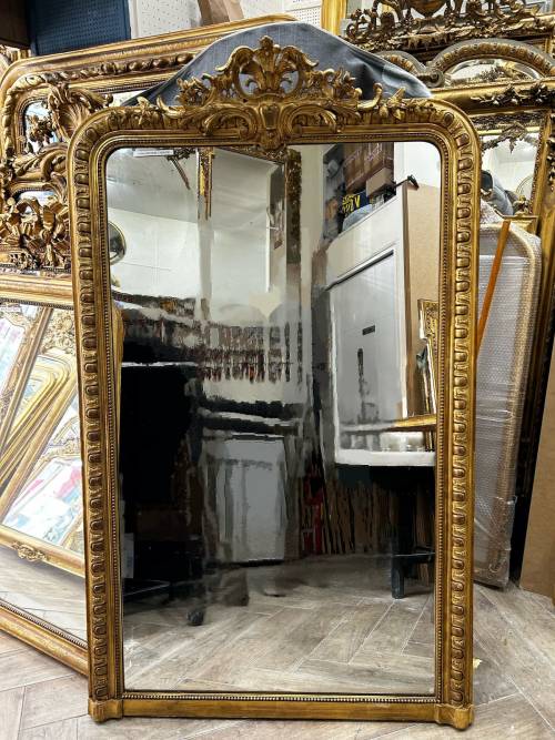 Miroir d'époque Napoléon III modèle louis XV