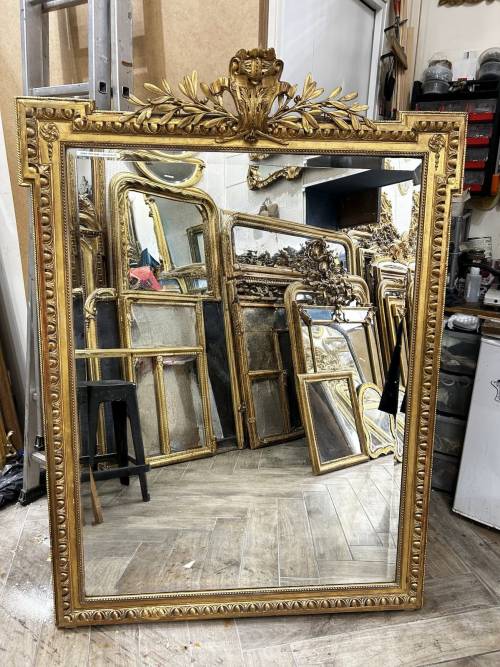 Miroir d'époque Napoléon III modèle louis XVI