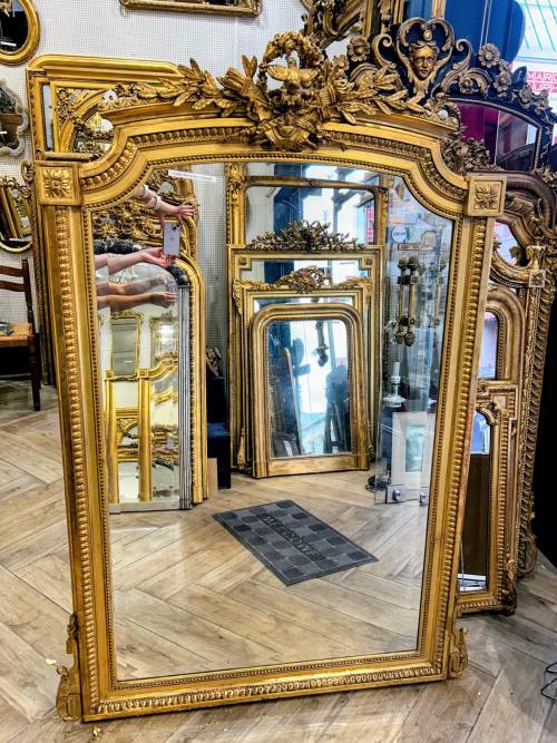 Miroir d'époque Napoléon III modèle louis XVI