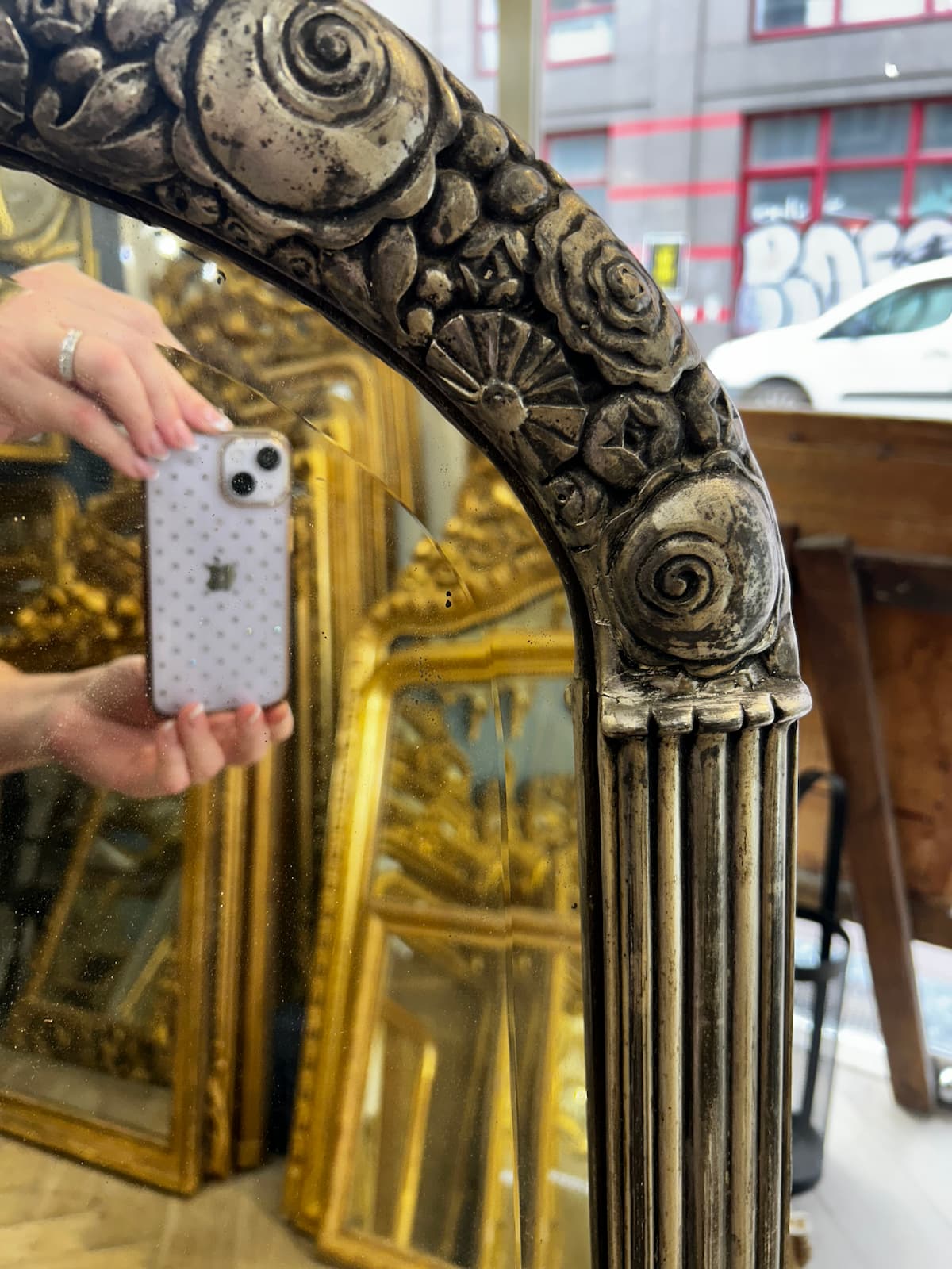 Miroir d'époque Art Déco – Image 2