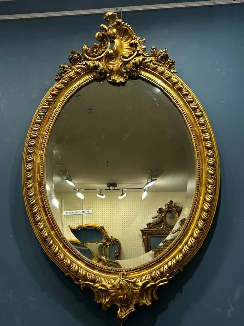 Miroir d'époque Napoléon III modèle louis XV