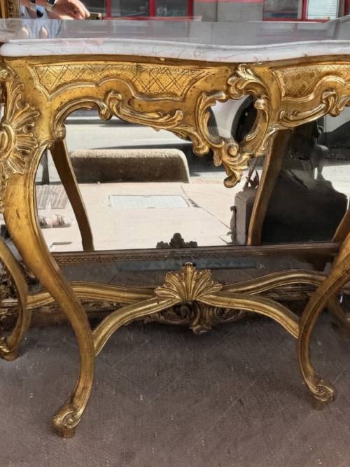 Mobilier ancien console 4 pieds