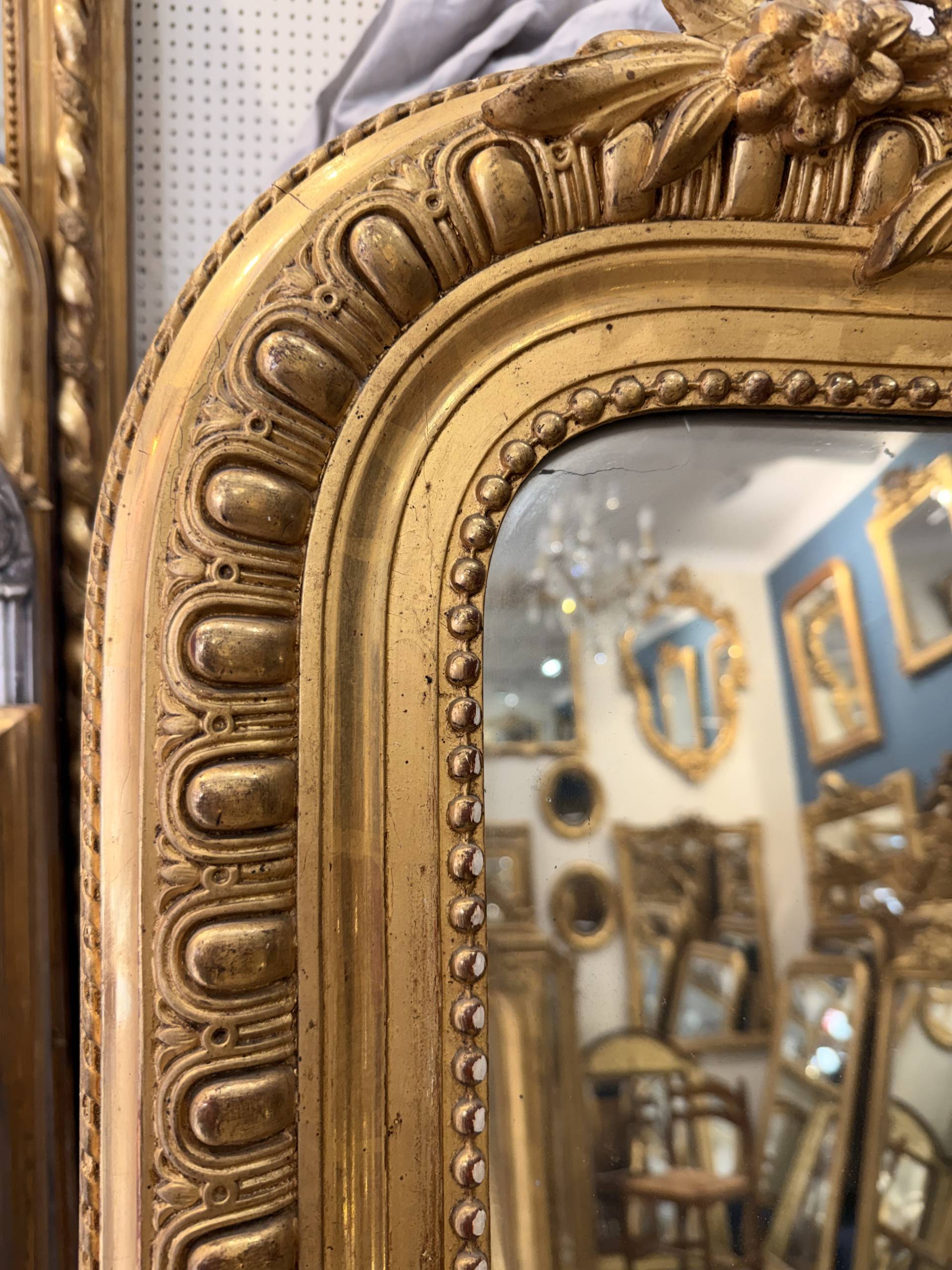 Miroir d'époque Napoléon III modèle louis XV – Image 3